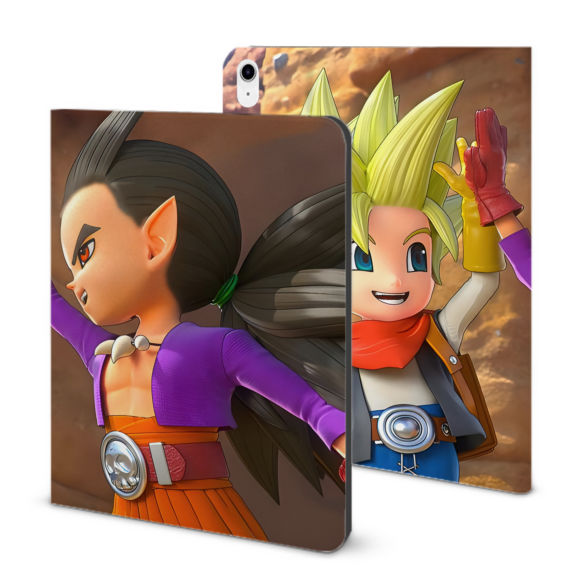 （画像用） ドラゴンクエスト Doragon Kuesuto Dragon Quest IPad ケース ブック型 PUレザー TPU 耐衝撃 軽量 薄型 ペン収納なし 全面保護 IPad 各モデル対応